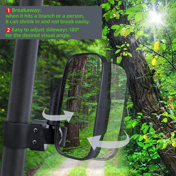 Winspem's UTV 1.75" / 2" Side View High Impact Convex Mirror